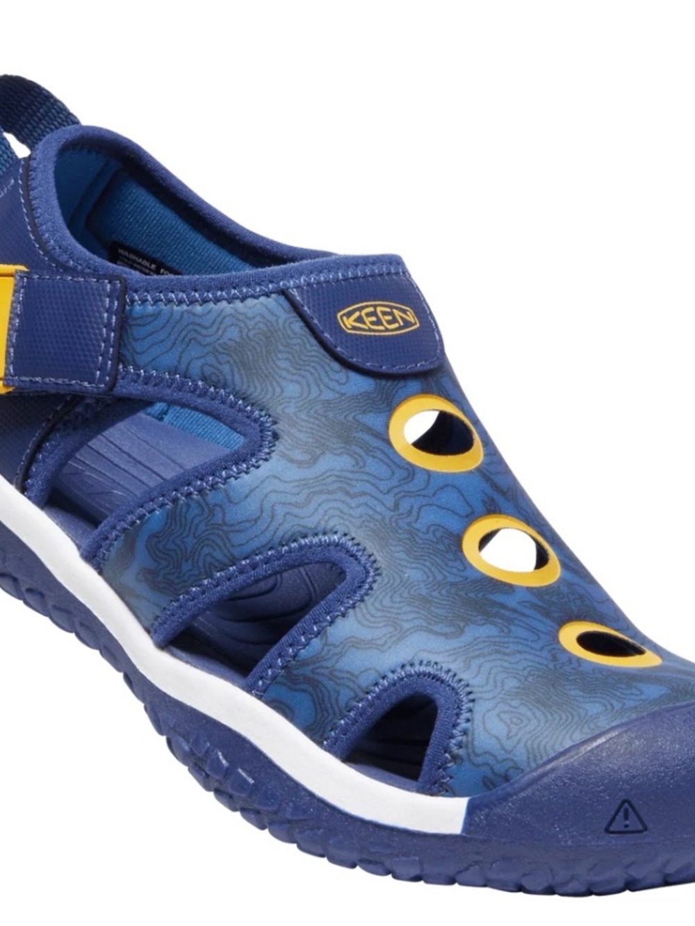 KEEN Kids' Stingray Sandal Kids Blue and Yellow Sport Sandal Sz 9 - Picture 2 of 9